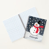 Persoonlijke Snowman Kerstmis Notitieboek (Binnen)