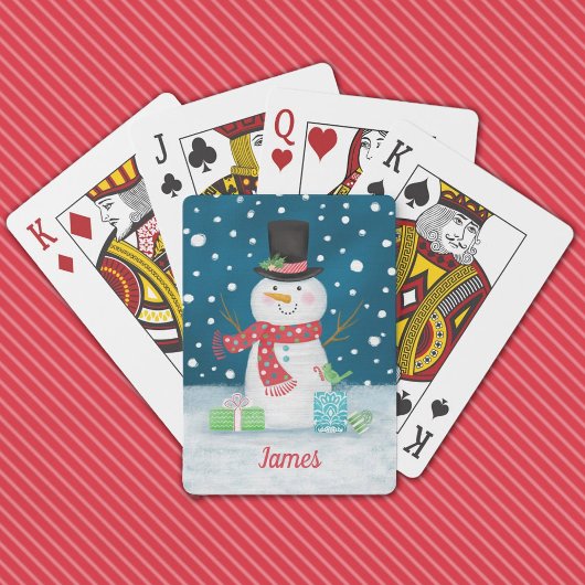 Persoonlijke Snowman Pokerkaarten