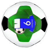 Persoonlijke Soccer Jersey Blue en White Voetbal (Gedraaid)