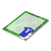 Persoonlijke Soccer Jersey Blue met White Notitieblok (Gedraaid)