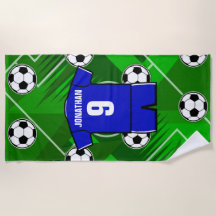 Persoonlijke Soccer Jersey Blue met White