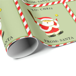 Persoonlijke Softbal Kerst Cadeaupapier