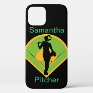 Persoonlijke Softball iPhone/iPad-draagtas iPhone 12 Pro Hoesje
