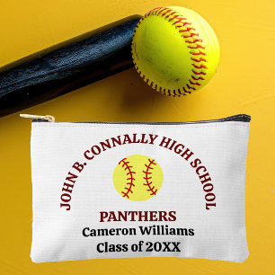 Persoonlijke Softbalspeler Maroon Middelbare Schoo Etui
