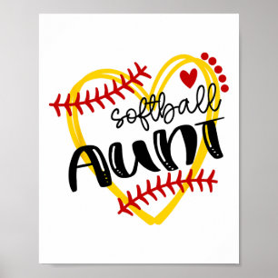Persoonlijke Softll Hart Tee Schattige Tante Vrouw Poster