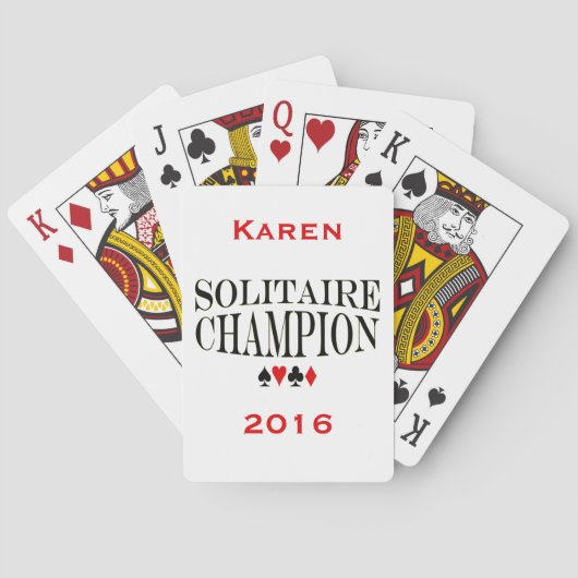 Persoonlijke Solitaire Champion Speelkaarten (Achterkant)