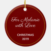 Persoonlijke Soprano Singer Musical Keramisch Ornament (Achterkant)