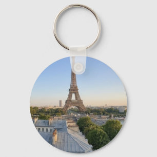 Persoonlijke souvenir met Parijse stadslijn Sleutelhanger