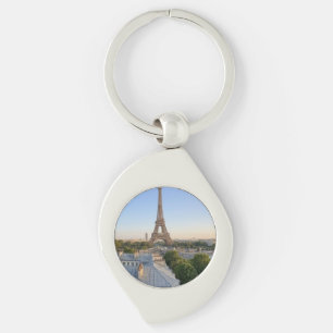 Persoonlijke souvenir met Parijse stadslijn Sleutelhanger