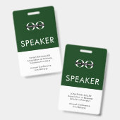Persoonlijke Speaker Badge Met Aangepaste Tekst Lo (Voor- en achterkant)