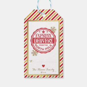 Persoonlijke Speciale Levering Noordpool Kerstman Cadeaulabel