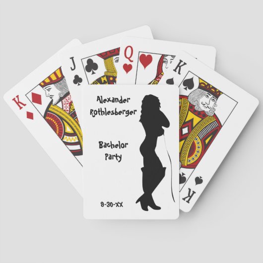 Persoonlijke speelkaarten van bachelor-partijen (Achterkant)