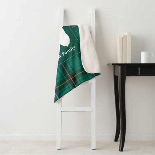 Persoonlijke speldenvakantie Tartan Clan Henderson Sherpa Deken (In situ)