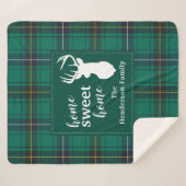 Persoonlijke speldenvakantie Tartan Clan Henderson Sherpa Deken (Voorkant (horizontaal))