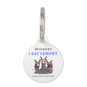 Persoonlijke Sphynx katten Grappig Ik eet cement M Huisdierpenning