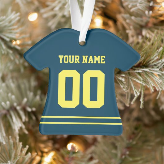 Persoonlijke sport Jersey Style Ornament (Boom)