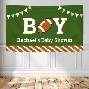 Persoonlijke sport jongen voetbal baby shower spandoek