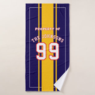 Persoonlijke sporthanddoek Aangepaste voetballer Badhanddoek