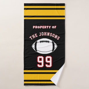 Persoonlijke sporthanddoek Aangepaste voetballer Badhanddoek
