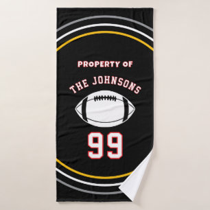Persoonlijke sporthanddoek Aangepaste voetballer Badhanddoek