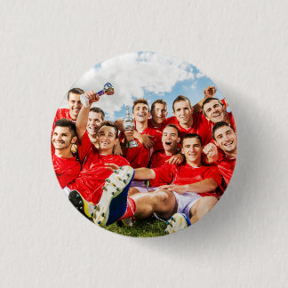 Persoonlijke sportteamfoto ronde button 3,2 cm