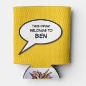 Persoonlijke spraakballon Grappig stripboek Blikjeskoeler (Voorkant)