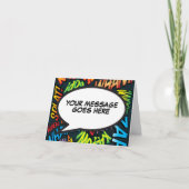 Persoonlijke spraakballon Leuke stripboek Kaart (Voorkant)