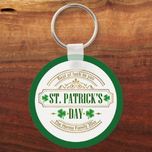 Persoonlijke St. Patrick's Day I Geluk van de Iere Sleutelhanger