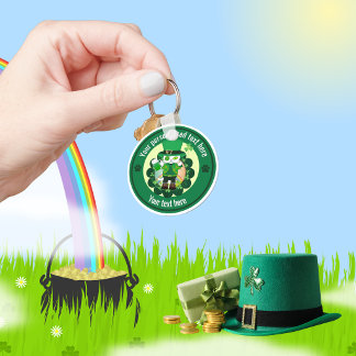 Persoonlijke St. Patrick's Day Kat Schoenmaker Sleutelhanger