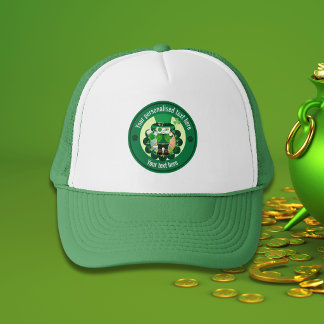 Persoonlijke St. Patrick's Day Kat Schoenmaker Trucker Pet