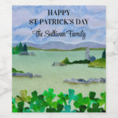 Persoonlijke St Patrick's Day Wijn Etiket (Enkel label)