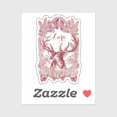 Persoonlijke stag-sticker sticker (Vel)