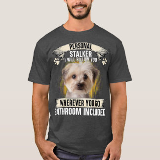 Persoonlijke Stalker ik volg je Morkie Lovers T-shirt
