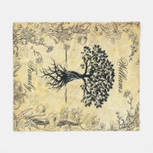 Persoonlijke stamboom fleece deken (Voorkant (Horizontaal))