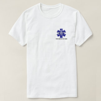 Persoonlijke Star of Life White EMS, EMT T T-Shirt