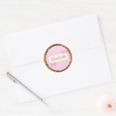 Persoonlijke Sticker met schattig roze en goud (Envelop)