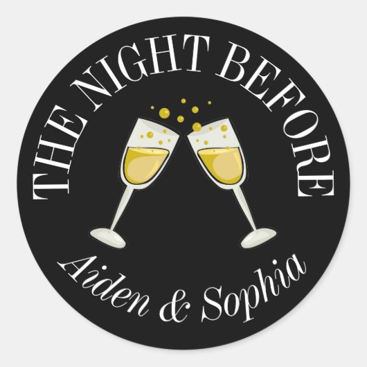 Persoonlijke stickers voor de avond ervoor (Voorkant)