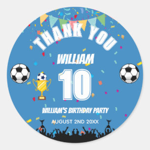 Persoonlijke stickers voor jongens voetbal verjaar