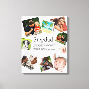 Persoonlijke Stiefvader Definitie Naam 9 Foto Canvas Afdruk