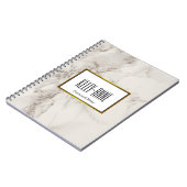 Persoonlijke stijlvolle marmer textuur ontwerper notitieboek (Linkerzijde)