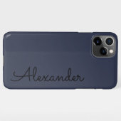 Persoonlijke stoffige blauwe handgeschreven naam B iPhone Hoesje (Achterkant horizontaal)