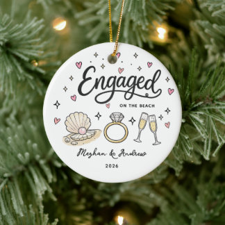 Persoonlijke Strand Verloving Ornament