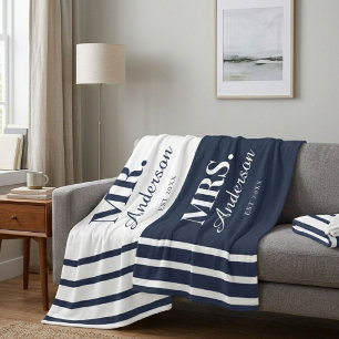 Persoonlijke strandhanddoeken voor koppels H. & Me Fleece Deken