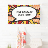 Persoonlijke stripboek Pop Art-spreekwolk Spandoek (Insitu)