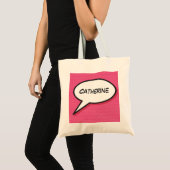 Persoonlijke stripboek roze tas voor meisjes. (Voorkant (product))