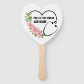 Persoonlijke studentegistratie-veteraanverpleegkun handwaaier (Achterkant)