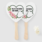 Persoonlijke studentegistratie-veteraanverpleegkun handwaaier (Voorkant en achterkant)