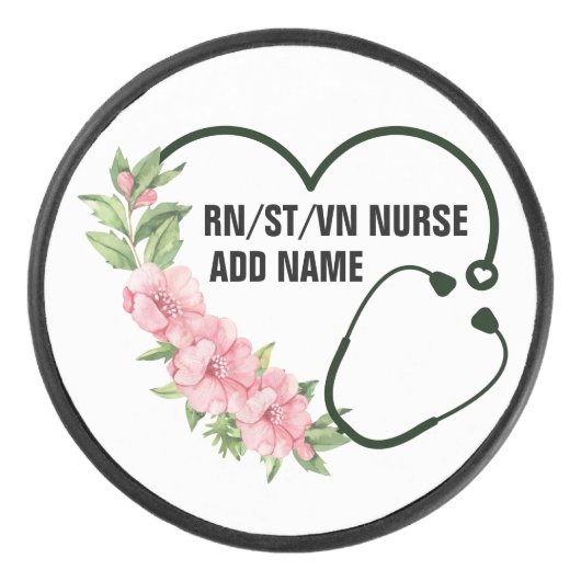 Persoonlijke studentegistratie-veteraanverpleegkun hockey puck (Voorkant)