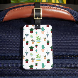 Persoonlijke Succulente Cactussen Bagagelabel