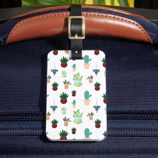 Persoonlijke Succulente Cactussen Bagagelabel (Voorkant Insitu 2)
